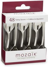 img 3 attached to 🥄 48-Piece Pack of 6 Mozaik Disposable Mini Tasting Spoons