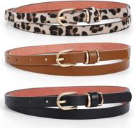 women skinny leather ladies buckle logo