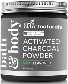 img 4 attached to 🦷 ArtNaturals Teeth Whitening Activated Charcoal Powder - 4 Oz / 113g Coconut Charcoal Toothpaste Whitener for Teeth, Non-Abrasive Whitening - Fluoride Free - Stain Remover - Mint Flavored