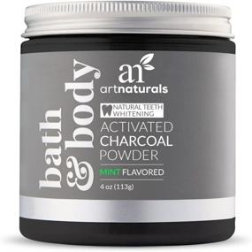 img 2 attached to 🦷 ArtNaturals Teeth Whitening Activated Charcoal Powder - 4 Oz / 113g Coconut Charcoal Toothpaste Whitener for Teeth, Non-Abrasive Whitening - Fluoride Free - Stain Remover - Mint Flavored