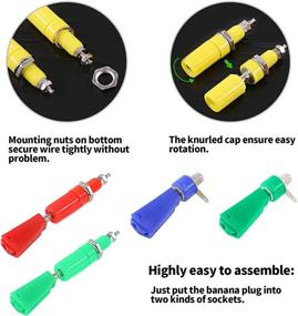 img 1 attached to 🔌 Keadic 90Pcs 5 Color 4MM Banana Plug Banana Jack Socket Binding Post Assortment Kit for Testing Probes with Soldering Speaker Banana Plug Test Probe Connector