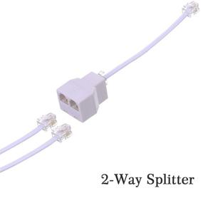 img 1 attached to 📞 Phone Line Splitter 2 Pack - RJ11 6P4C Plugs for Telephone and Fax Machine - White, Telephone Splitter for Improved SEO