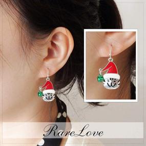 img 1 attached to RareLove Pierced Christmas Earrings Crystal