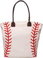 👜 mright baseball embroidery canvas handbag: trendy women's handbags & wallets logo