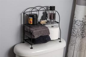 img 3 attached to 🐱 Lily's Home Cat Lovers Multifunctional Metal Countertop Wire Shelf Rack - Ideal for Household, Bathroom, and Kitchen Organization, Storage. Foldable 2-Tier Design