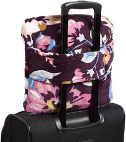 img 1 attached to 🧳 Vera Bradley Travel Blanket with Trolley Sleeve - Cozy Fleece for Added Comfort