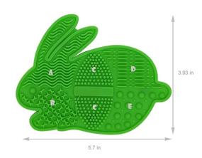 img 3 attached to 💚 WAVALP Makeup Brush Cleaner Mat: Portable Silicone Cleaning Pad for Beauty Blender & Cosmetics Brushes - Green (#2) - 1 Piece