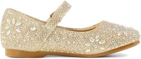 img 1 attached to DREAM PAIRS Rhinestone Embelishment Throughout Girls' Shoes for Flats