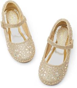 img 2 attached to DREAM PAIRS Rhinestone Embelishment Throughout Girls' Shoes for Flats
