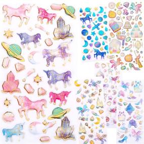 img 4 attached to 🦄 IMNEXT2U Cute Craft Stickers, Aesthetic Glitter, Tear-Resistant, Waterproof Decals for Laptop, Water Bottle, Hydroflasks, Scrapbooking, Planner Pack for Teens, Girls, Kids - Unicorn