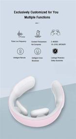 img 1 attached to 💆 Enhance Relaxation and Pain Relief with the M10 Intelligent Electric Pulse Neck Massager – Portable Massage Equipment with Heat and Voice Broadcast (White)