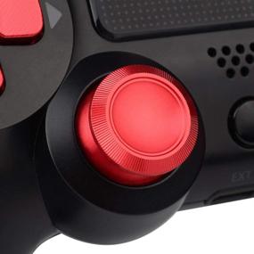 img 3 attached to 🎮 Enhance Your PS4 Controller with eXtremeRate Red Metal Buttons & Analog Thumbsticks: Upgrade Kits for PS4 Slim Pro Controller