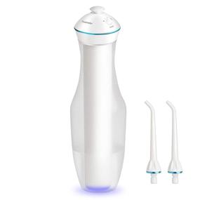 img 4 attached to 💦 Upgraded Cordless Water Flosser by Tovendor - Portable Electric Dental Flosser (280ML, IPX7 Waterproof) with 2 Tips