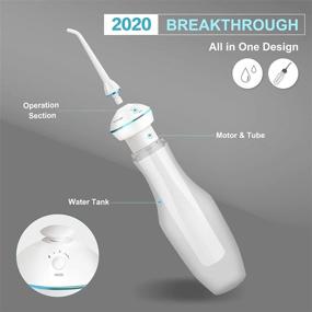 img 3 attached to 💦 Upgraded Cordless Water Flosser by Tovendor - Portable Electric Dental Flosser (280ML, IPX7 Waterproof) with 2 Tips