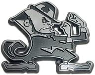 🍀 notre dame leprechaun gridiron sports chrome metal auto emblem logo
