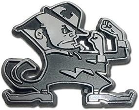 img 4 attached to 🍀 Notre Dame Leprechaun Gridiron Sports Chrome Metal Auto Emblem