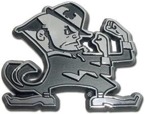 img 3 attached to 🍀 Notre Dame Leprechaun Gridiron Sports Chrome Metal Auto Emblem