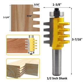 img 3 attached to Yakamoz Shank Reversible Finger Router Cutting Tools