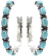 💠 emulily western turquoise hoop earrings - girls' jewelry and earrings logo