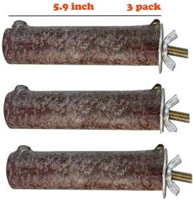img 2 attached to 🐹 QBLEEV Chew Toys for Hamsters Teeth, Wooden Chew Sticks Platforms for Squirrels and Rabbits, Cage Accessories and Perches for Birds, Parrots, Guinea Pigs, and Chinchillas - Pack of 3