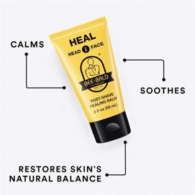 img 1 attached to 🐝 Bee Bald HEAL - Post-Shave Healing Balm for Calming & Soothing Damaged Skin, Treating Bumps, Redness, Razor Burn & Other Shaving Irritations.