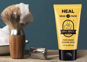 img 2 attached to 🐝 Bee Bald HEAL - Post-Shave Healing Balm for Calming & Soothing Damaged Skin, Treating Bumps, Redness, Razor Burn & Other Shaving Irritations.