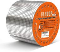 🔒 highly durable waterproof tape, long-lasting aluminum butyl tape, effective leak stopper & duct sealant, all-season patch, uv-resistant for gutter, pipes, chimney, roof, boat, tent (4in x16.4 ft) logo