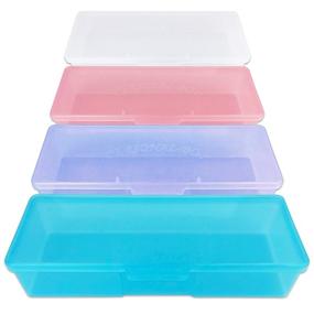 img 4 attached to 📦 Beauticom Personal Box Storage Case: Large Size for Professional Manicurists, Nails, and Pedicure (4 Pieces, Mix Colors: Pink, Blue, Frosted, & Purple)
