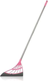 img 4 attached to 🧹 Multifunction Magic Broom: 2-in-1 Silicone Wiper for Effortless Indoor Floor Cleaning - Easily Remove Dirt, Hair, and Liquid, Perfect for Kitchen and Bathroom (Pink, 1pc)