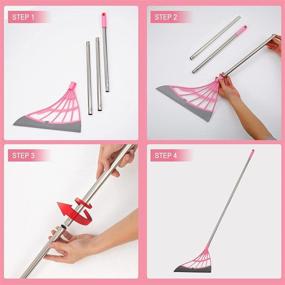 img 3 attached to 🧹 Multifunction Magic Broom: 2-in-1 Silicone Wiper for Effortless Indoor Floor Cleaning - Easily Remove Dirt, Hair, and Liquid, Perfect for Kitchen and Bathroom (Pink, 1pc)