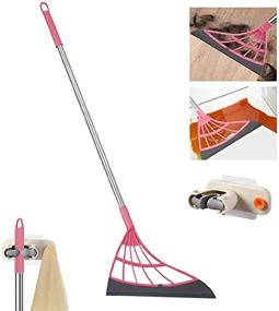 img 1 attached to 🧹 Multifunction Magic Broom: 2-in-1 Silicone Wiper for Effortless Indoor Floor Cleaning - Easily Remove Dirt, Hair, and Liquid, Perfect for Kitchen and Bathroom (Pink, 1pc)