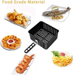 img 3 attached to 🔥 Air Fryer Oven Basket & Handle 6QT: Ultimate Replacement Parts for PowerXL, Gowise USA, and Power AirFryer Pro