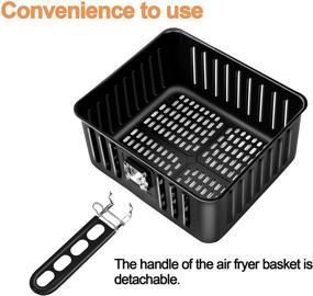 img 1 attached to 🔥 Air Fryer Oven Basket & Handle 6QT: Ultimate Replacement Parts for PowerXL, Gowise USA, and Power AirFryer Pro