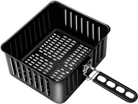 img 4 attached to 🔥 Air Fryer Oven Basket & Handle 6QT: Ultimate Replacement Parts for PowerXL, Gowise USA, and Power AirFryer Pro