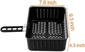 img 2 attached to 🔥 Air Fryer Oven Basket & Handle 6QT: Ultimate Replacement Parts for PowerXL, Gowise USA, and Power AirFryer Pro