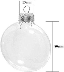 img 3 attached to 🔵 YUOTO 12PCS 80mm Oval Clear Glass Flat Disk Ball Ornaments for Crafts Fillable, DIY Paintable Empty Transparent Disc Globes Ornament for Christmas Tree Decoration, Indoor and Outdoor Use