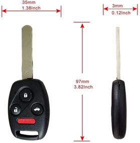 img 3 attached to 🔑 BESTHA 2 Key Fob Replacement KR55WK49308 for Honda Accord 2008-2012, Pilot 2009-2015 | Keyless Entry Remote, Uncut Head Control