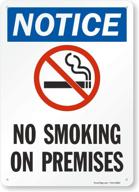 notice smoking premises smartsign aluminum logo
