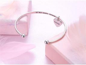 img 2 attached to Sterling Silver Urn Bracelet for Ashes: a Meaningful Easter Gift for Women, Girls - Engraved Heart Pendant Keepsake