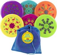 🏖️ coastal ocean breezers flying discs by sol - 6-pack with quick-dry mesh carry bag - perfect for beach activities логотип