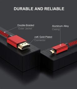 img 2 attached to 🔌 Elebase 6.6 FT Micro HDMI Cable, 4K 60Hz Micro HDMI Cord Compatible with Raspberry Pi 4 4b, GoPro Hero 7 6 5 4, Sony A6000 A6300, Nikon B500, Lenovo Yoga 3 Pro 710, Canon - Improved SEO