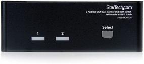 img 3 attached to 🖥️ StarTech.com 2 Port KVM Switch - Dual Monitor DVI/VGA with Audio, USB Hub - Efficient Screen Sharing (SV231DDVDUA)
