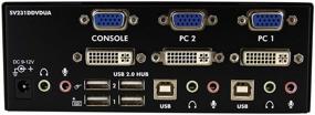 img 2 attached to 🖥️ StarTech.com 2 Port KVM Switch - Dual Monitor DVI/VGA with Audio, USB Hub - Efficient Screen Sharing (SV231DDVDUA)