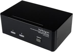 img 4 attached to 🖥️ StarTech.com 2 Port KVM Switch - Dual Monitor DVI/VGA with Audio, USB Hub - Efficient Screen Sharing (SV231DDVDUA)