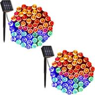 🏞️ 100-led solar string lights outdoor: waterproof and multi-color xmas lights for party décor - 2 pack, 39ft. логотип