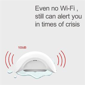 img 1 attached to 💧 ShikeIoT Wireless Water Leak Detector with Email Alerts, Wi-Fi Flood & Freeze Sensor, Smart Leak and Drip Alert, Loud Audible Alarm – No Installation Needed: Remote Waterproof Leak Sensor for Home, Basement (1 Pack)