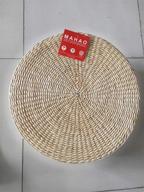 🌾 mahao handcrafted japanese style eco-friendly seat cushion: padded knitted straw flat cushion, tatami floor cushion with corn maize husk (dia50cm/19.7" x 10cm/4") logo