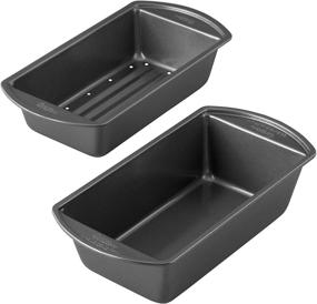 img 1 attached to Набор форм для мясного рулета Wilton Perfect Results Premium Non-Stick, улучшает вкус и снижает содержание жира, 2 штуки, размером 9,25 x 5,25 x 2,75 дюйма.