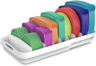 everie adjustable food container lid organizer for 12'' deep cabinets, extendable from 13.4'' to 20.5'', model gs01-ss логотип