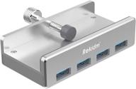 💻 rekidm 4 port aluminum clamp design usb hub 3.0 for desktop - space-saving & fast speed transfer логотип